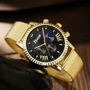 The latest men's fashion mechanical leather belt quartz watch + Cross three-piece set
