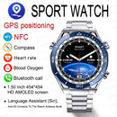 2024 New NFC Smart Watch Men Full Touch Screen Bluetooth Call GPS Track Compass IP68 Heart Rate ECG+PPG 1.5 Inch Smart Watches