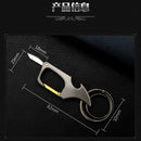 Creative Multifunctional Keychain for Men Unusual Design Carabiner Buckle with Bottle Opener Detachable Knife Portable Keyring