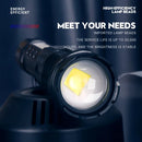 Outdoor Portable Searchlight LED Flashlight USB Charging Built-in 2000 Mah Lithium Battery Long-lasting COB Warning Side Light